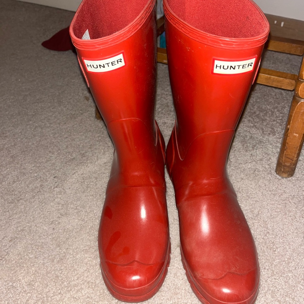 Hunter Bold Red Waterproof Boots
